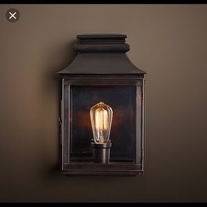 New restoration hardware 15” French glass sconce.